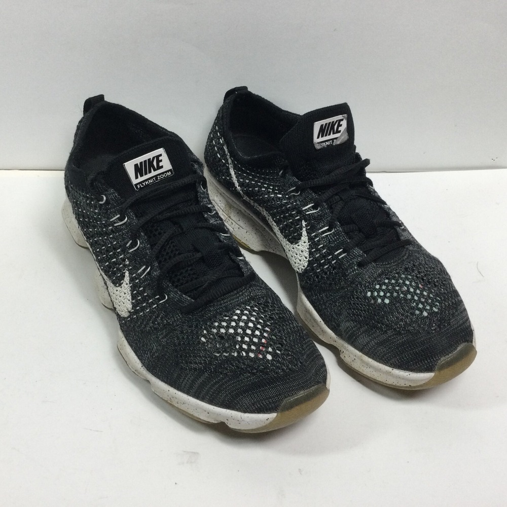 Nike Flyknit Womens Size 9 Zoom Agility Running Shoes 698616-001 Gray Black
